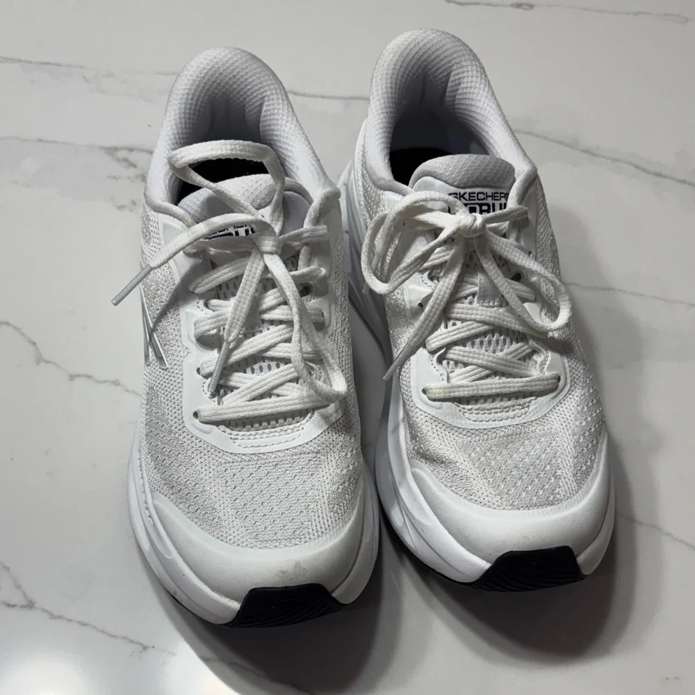 Skechers Women's White Slip-On Sneakers - Picture 3 of 17